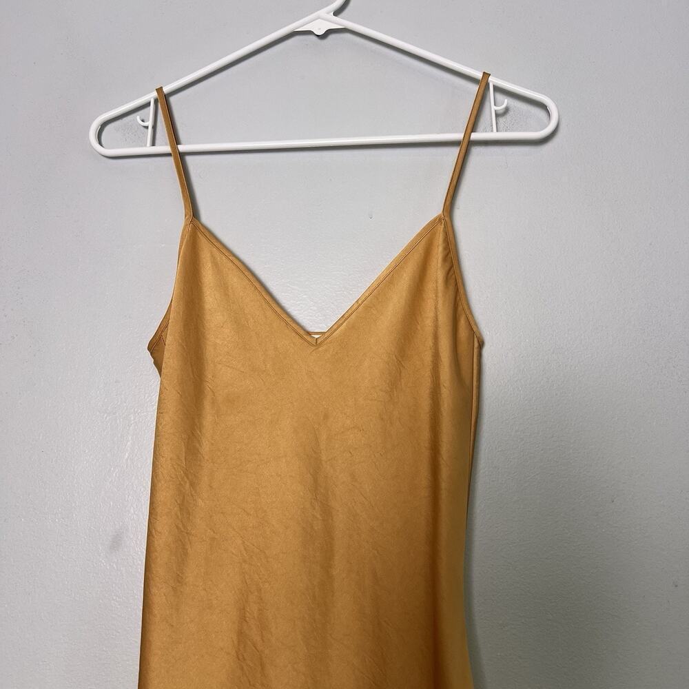 Wilfred Only Slip Midi Dress Mustard Cooper Satin Sz XXS - Picture 3 of 10